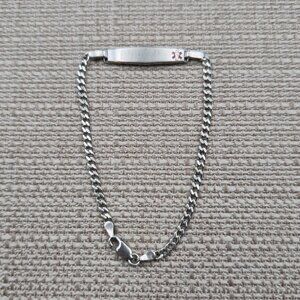 7.5 Inch Sterling Silver Diabetes Medical Chain Bracelet A7232
